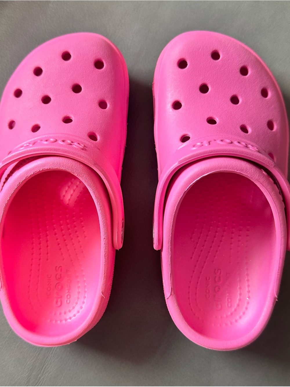 CROCS Kids Foam Clogs in Hot Pink